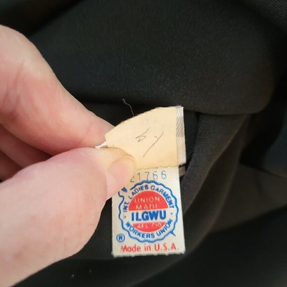 Vintage Ellen Tracy Black Beaded Shift Dress Size 10 Minimalist USA - Picture 10 of 10